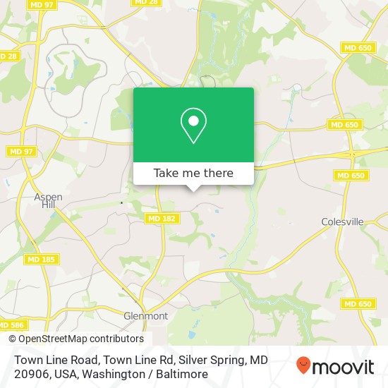 Town Line Road, Town Line Rd, Silver Spring, MD 20906, USA map