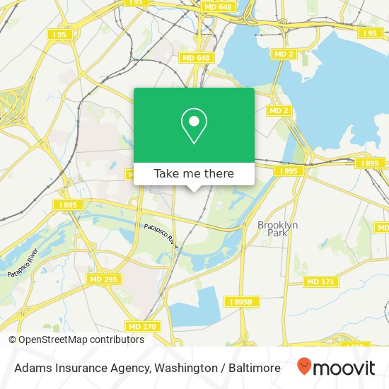 Mapa de Adams Insurance Agency, 2925 Georgia Ave