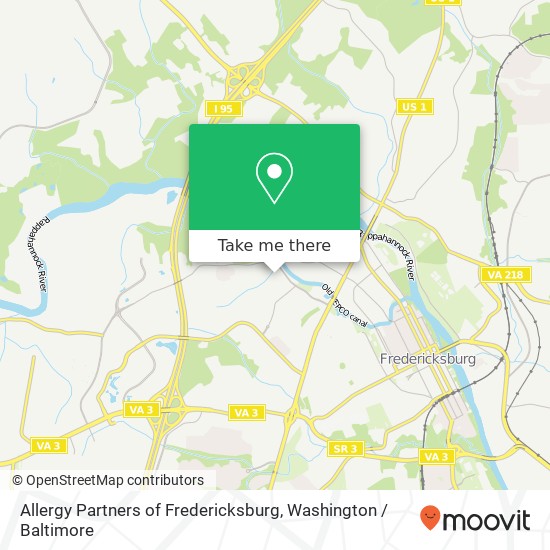 Mapa de Allergy Partners of Fredericksburg, 511 Park Hill Dr