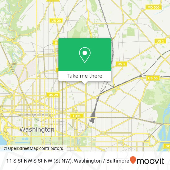 11,S St NW S St NW (St NW), Washington, DC 20001 map