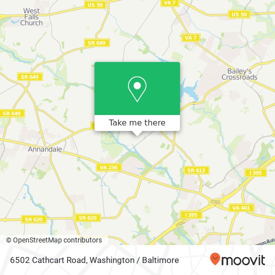 6502 Cathcart Road, 6502 Cathcart Rd, Annandale, VA 22003, USA map