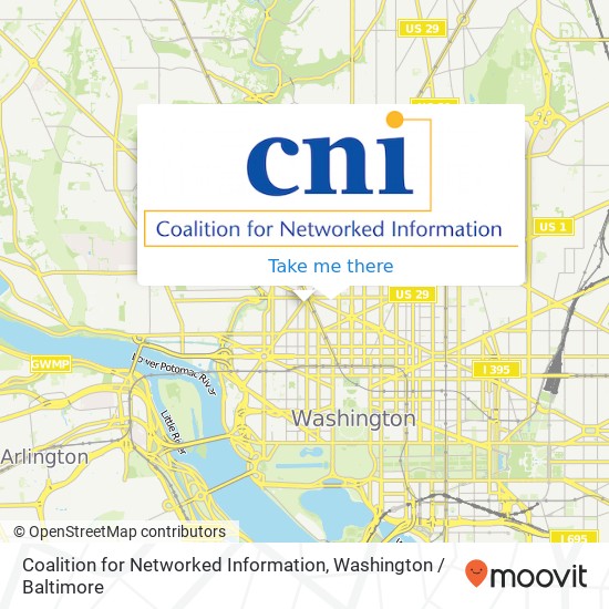 Coalition for Networked Information, 21 Dupont Cir NW map