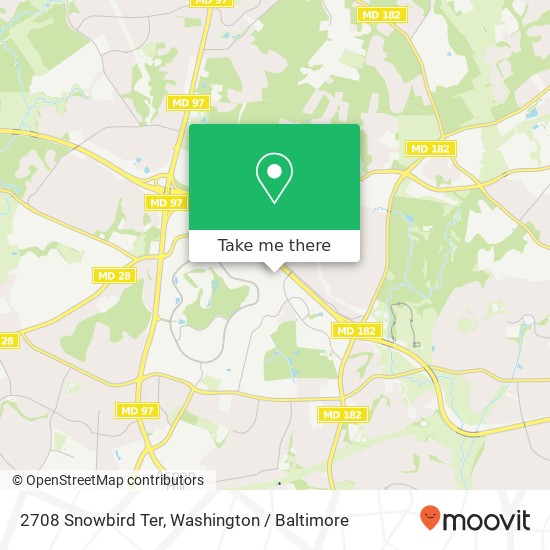 Mapa de 2708 Snowbird Ter, Silver Spring, MD 20906