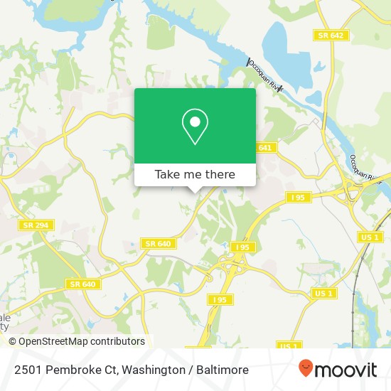 Mapa de 2501 Pembroke Ct, Woodbridge, VA 22192