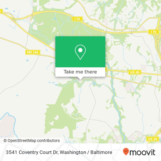 Mapa de 3541 Coventry Court Dr, Ellicott City, MD 21042