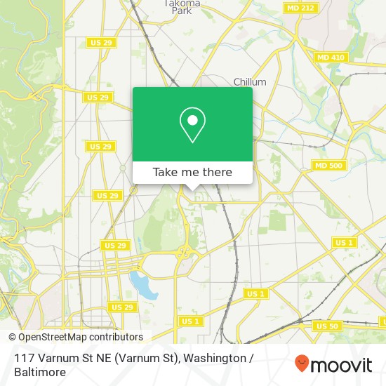 117 Varnum St NE (Varnum St), Washington, DC 20011 map