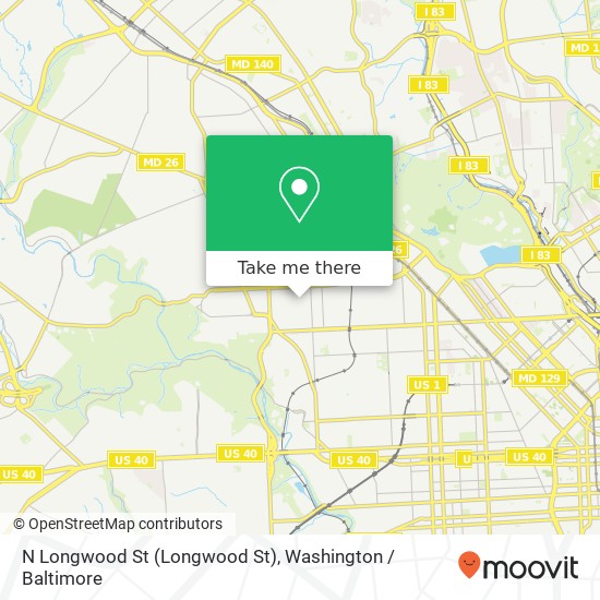 N Longwood St (Longwood St), Baltimore, MD 21216 map