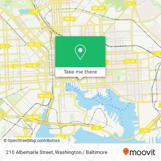 210 Albemarle Street, 210 Albemarle St, Baltimore, MD 21202, USA map