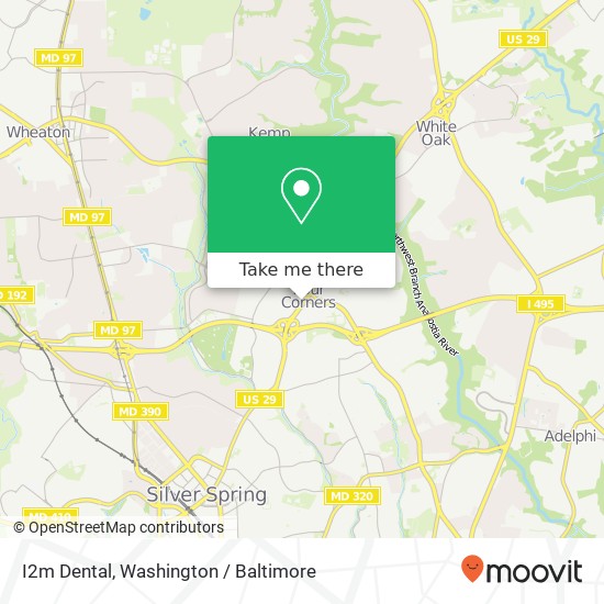 Mapa de I2m Dental, 10020 Colesville Rd