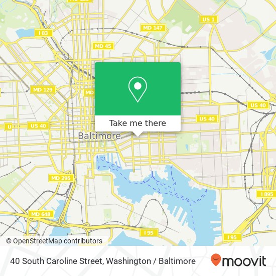 40 South Caroline Street, 40 S Caroline St, Baltimore, MD 21231, USA map