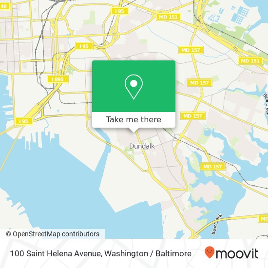 Mapa de 100 Saint Helena Avenue, 100 St Helena Ave, Dundalk, MD 21222, USA