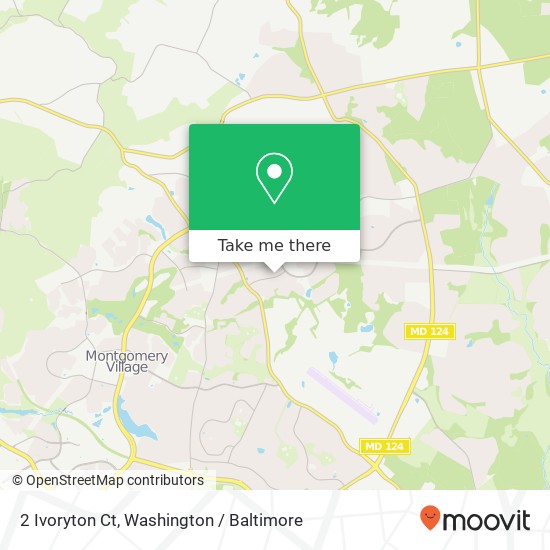 Mapa de 2 Ivoryton Ct, Montgomery Village, MD 20886