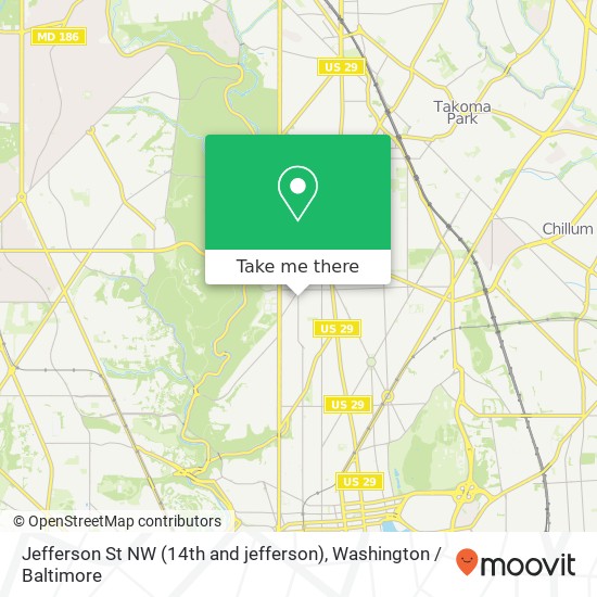 Mapa de Jefferson St NW (14th and jefferson), Washington, DC 20011