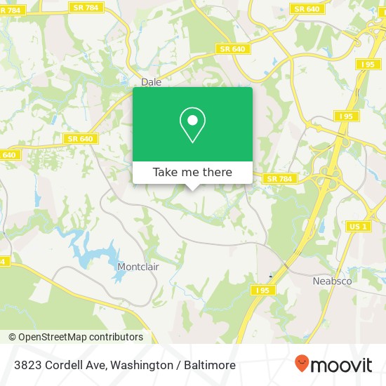 Mapa de 3823 Cordell Ave, Woodbridge, VA 22193