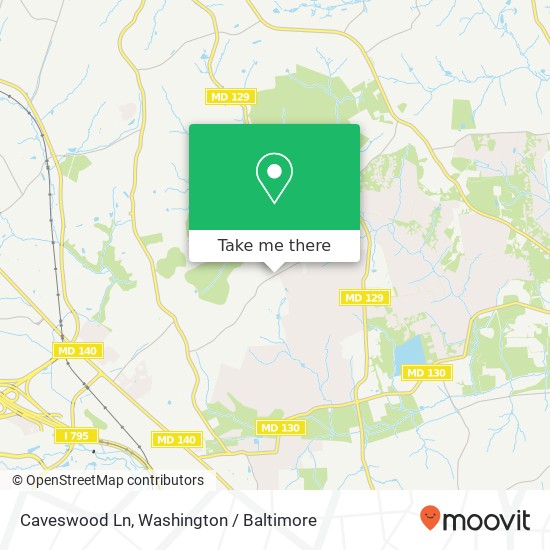 Mapa de Caveswood Ln, Owings Mills, MD 21117