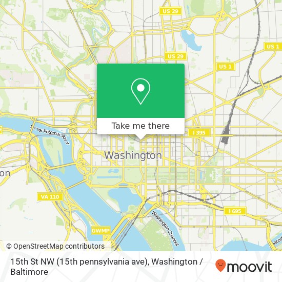 15th St NW (15th pennsylvania ave), Washington, DC 20005 map