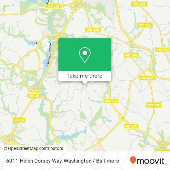 Mapa de 6011 Helen Dorsey Way, Columbia, MD 21045