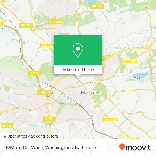 B-More Car Wash, 1701 Reisterstown Rd map