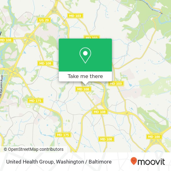 Mapa de United Health Group, 8415 Oakton Ln