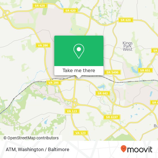 Mapa de ATM, 5649 Burke Centre Pkwy