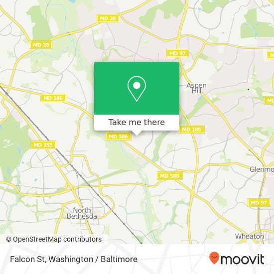 Mapa de Falcon St, Rockville, MD 20853