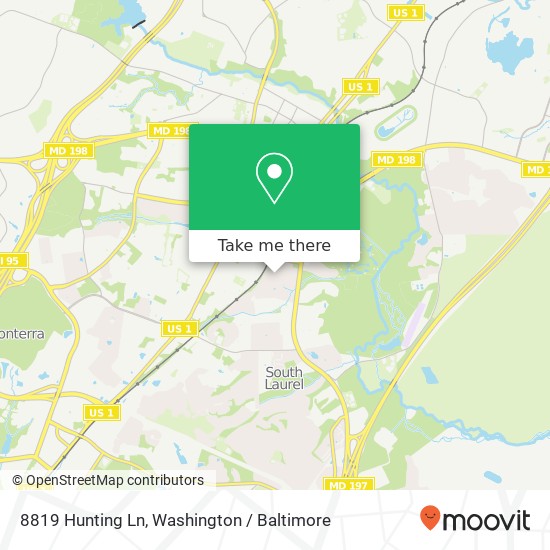 8819 Hunting Ln, Laurel, MD 20708 map