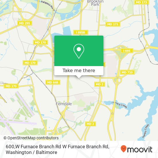 600,W Furnace Branch Rd W Furnace Branch Rd, Glen Burnie, MD 21061 map