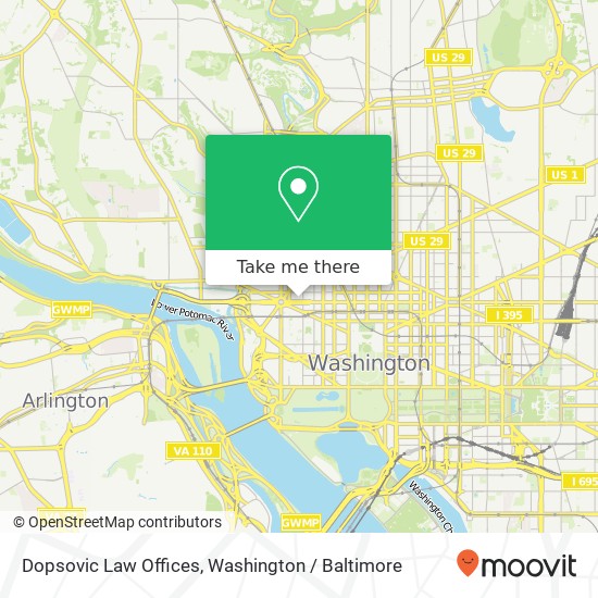 Mapa de Dopsovic Law Offices, 2121 K St NW