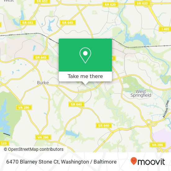 6470 Blarney Stone Ct, Springfield, VA 22152 map