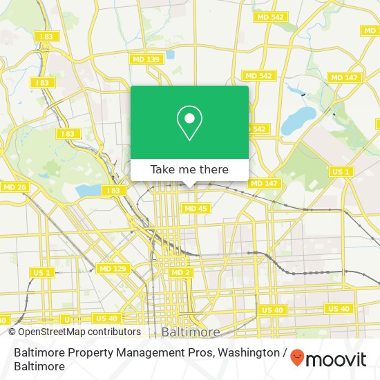 Mapa de Baltimore Property Management Pros, 402 E 25th St