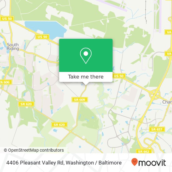 Mapa de 4406 Pleasant Valley Rd, Chantilly, VA 20151