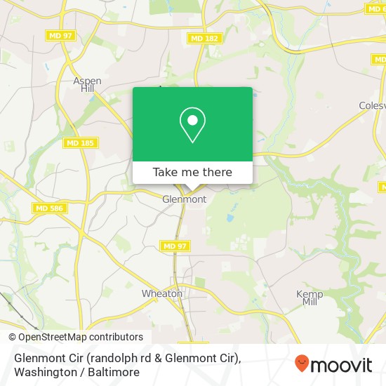 Mapa de Glenmont Cir (randolph rd & Glenmont Cir), Silver Spring, MD 20902