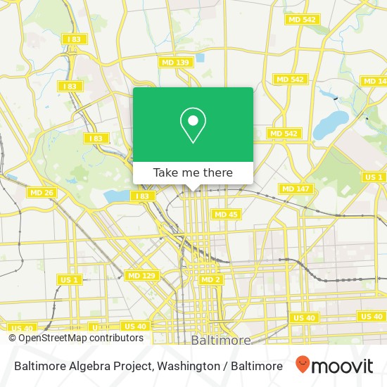 Baltimore Algebra Project, 2524 N Charles St map