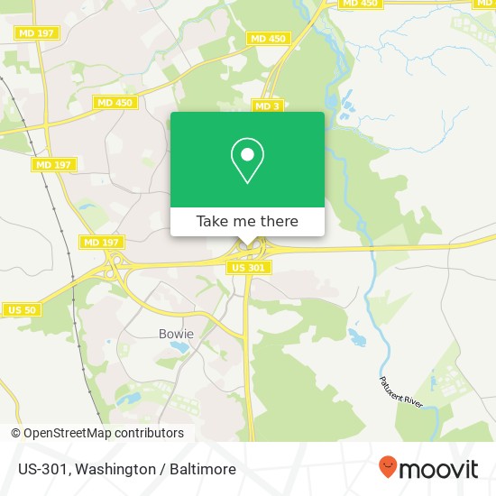 Mapa de US-301, Bowie, MD 20715