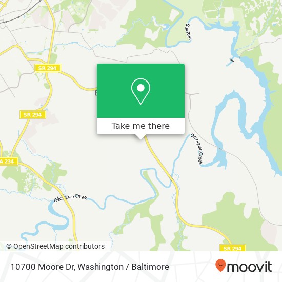 Mapa de 10700 Moore Dr, Manassas, VA 20111