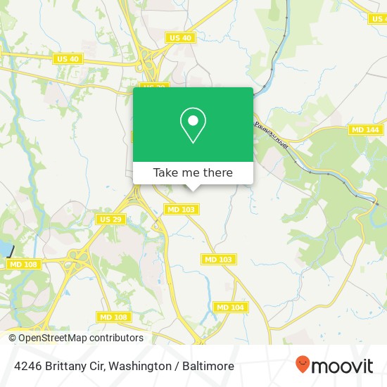 Mapa de 4246 Brittany Cir, Ellicott City, MD 21043