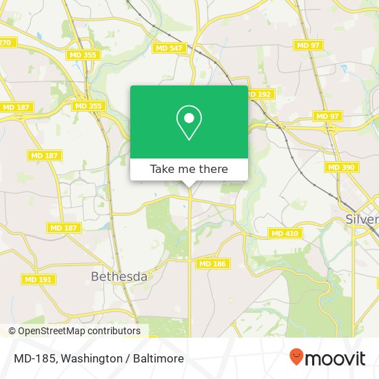 Mapa de MD-185, Chevy Chase, MD 20815