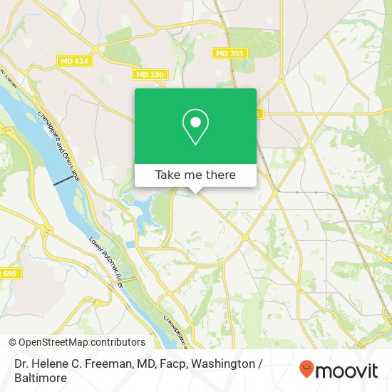 Mapa de Dr. Helene C. Freeman, MD, Facp, 4910 Massachusetts Ave NW