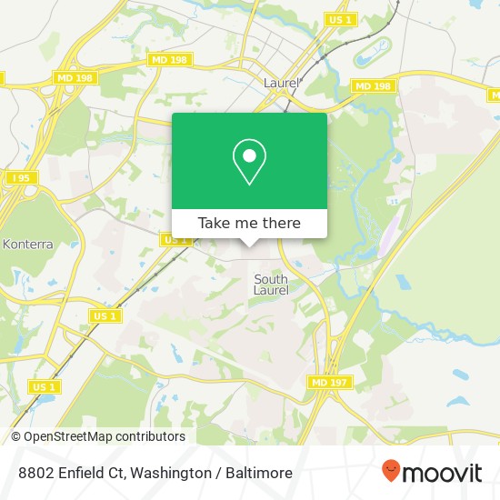 8802 Enfield Ct, Laurel, MD 20708 map