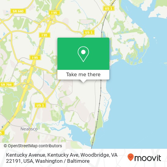Kentucky Avenue, Kentucky Ave, Woodbridge, VA 22191, USA map