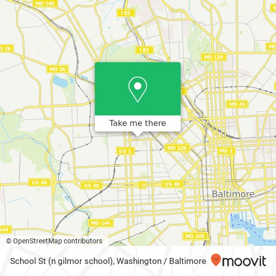 School St (n gilmor school), Baltimore, MD 21217 map