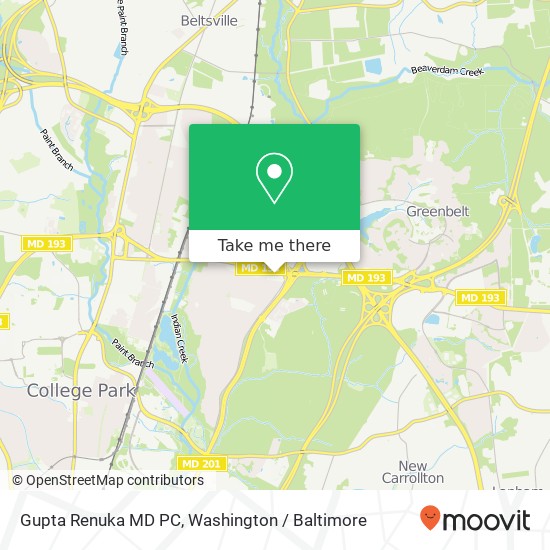 Gupta Renuka MD PC, 6315 Greenbelt Rd map