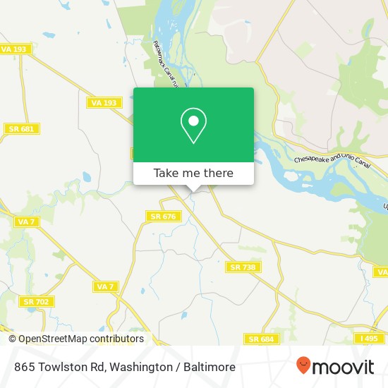 865 Towlston Rd, McLean, VA 22102 map