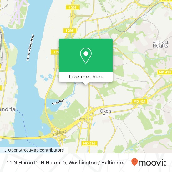 Mapa de 11,N Huron Dr N Huron Dr, Oxon Hill, MD 20745