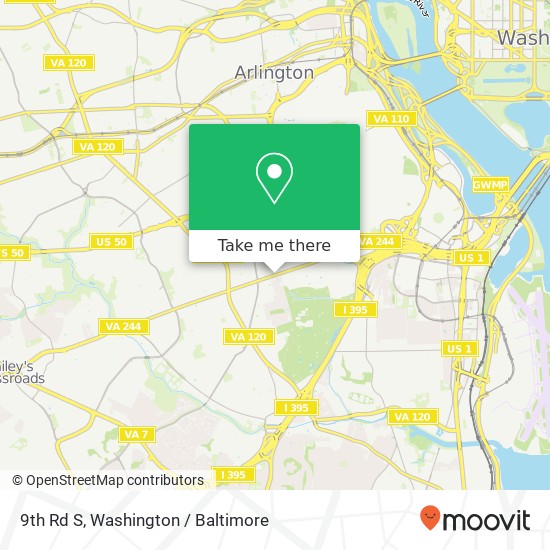 Mapa de 9th Rd S, Arlington, VA 22204