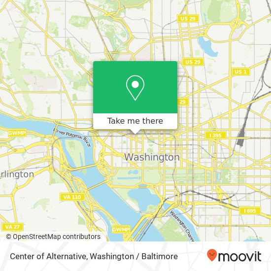 Mapa de Center of Alternative, 818 18th St NW