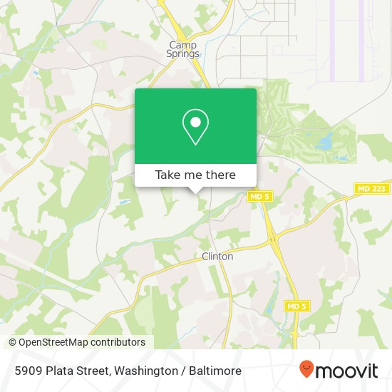 Mapa de 5909 Plata Street, 5909 Plata St, Clinton, MD 20735, USA