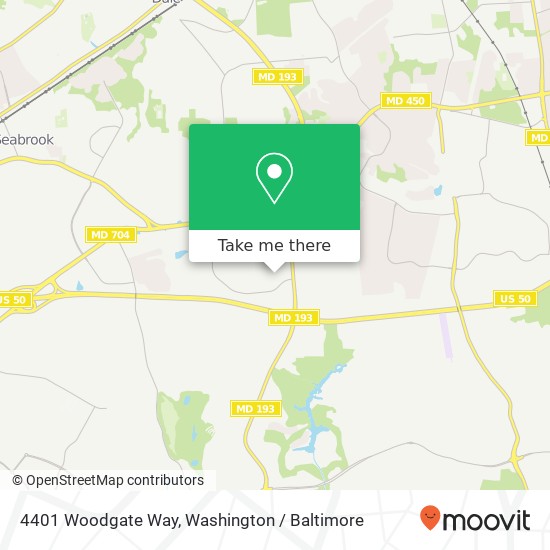 Mapa de 4401 Woodgate Way, Bowie, MD 20720