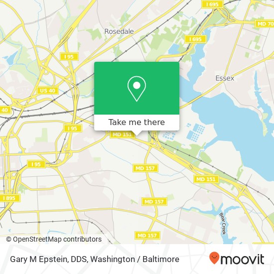 Gary M Epstein, DDS, 7839 Eastpoint Mall map