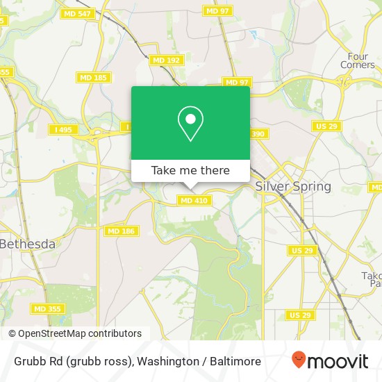 Mapa de Grubb Rd (grubb ross), Chevy Chase, MD 20815
